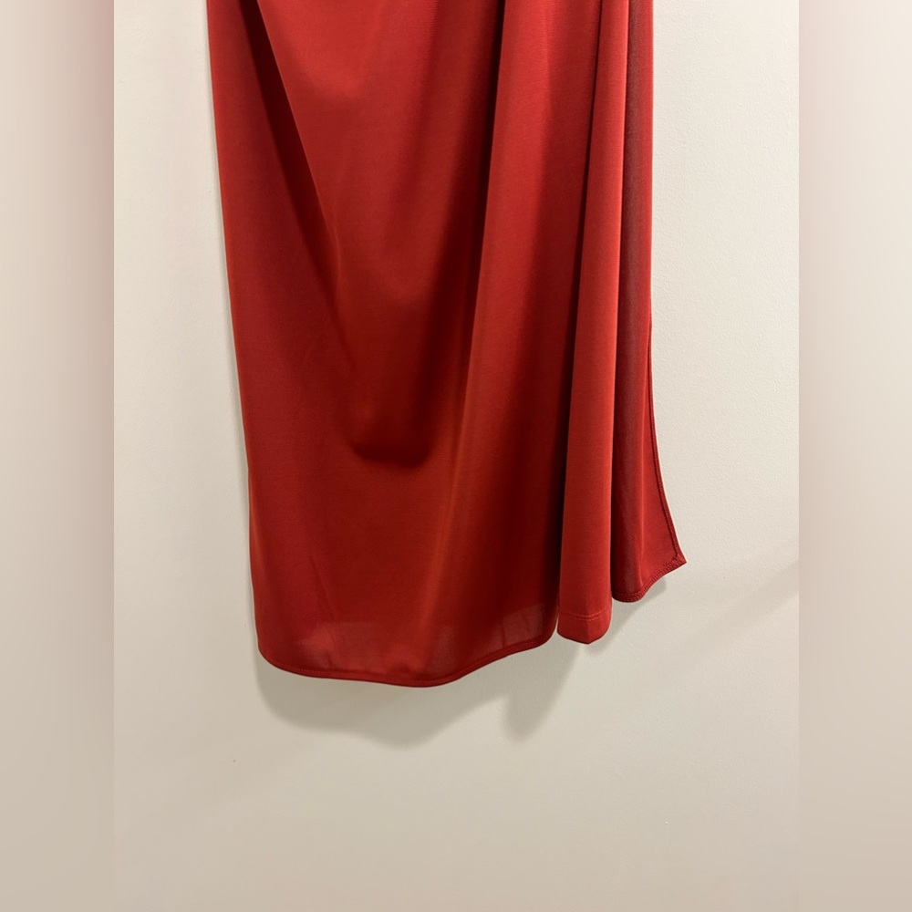 🍁Boston Proper Sangria One Shoulder Asymmetrical Dress - Picture 9 of 9